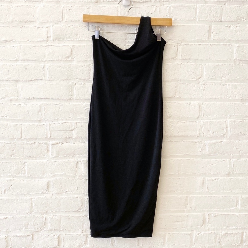 Naked Wardrobe || One Shoulder Bodycon‎ Little Black Dress Medium